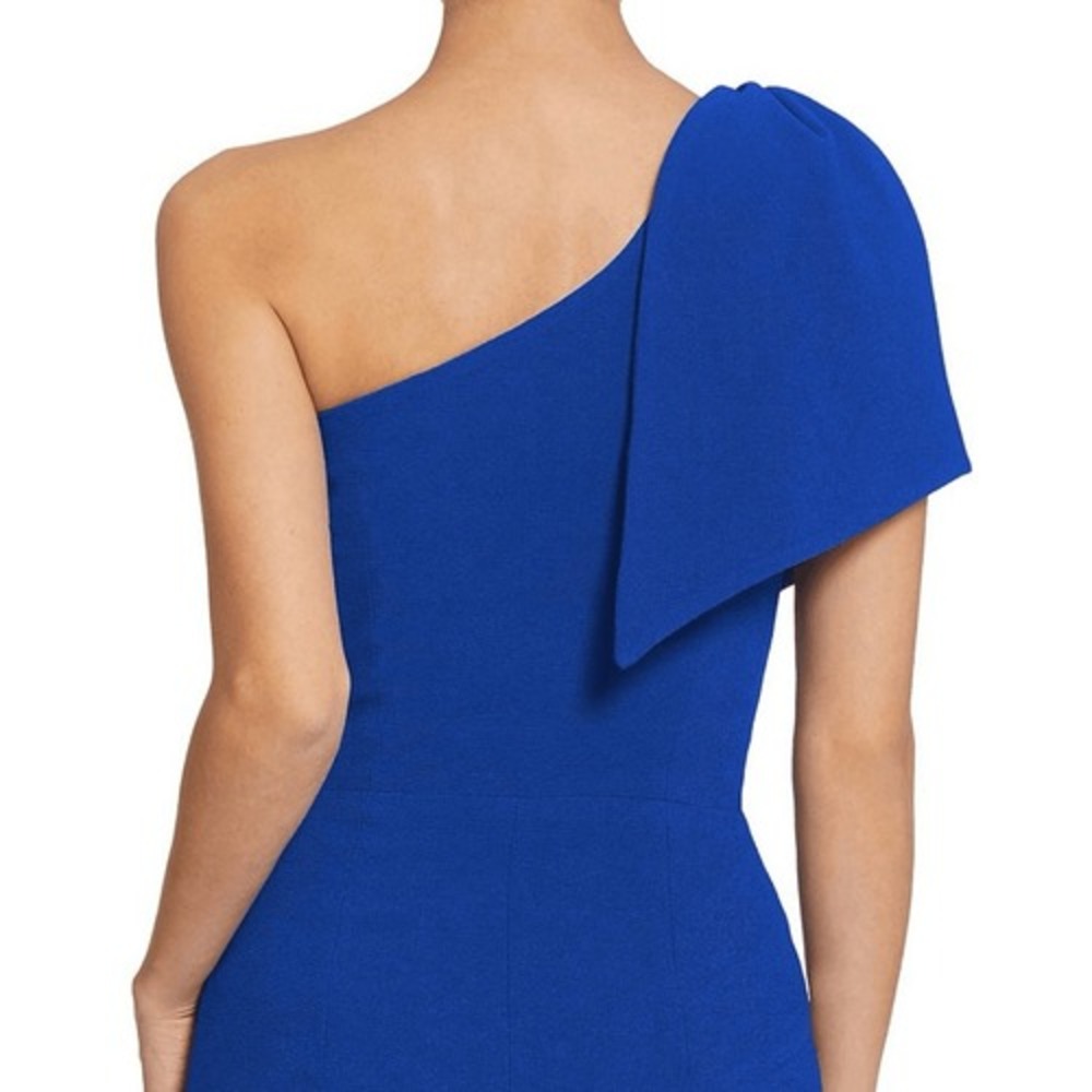 Dress the Population Tiffany One Shoulder Midi Dress, Electric Blue, Small, NWT - Picture 7 of 9